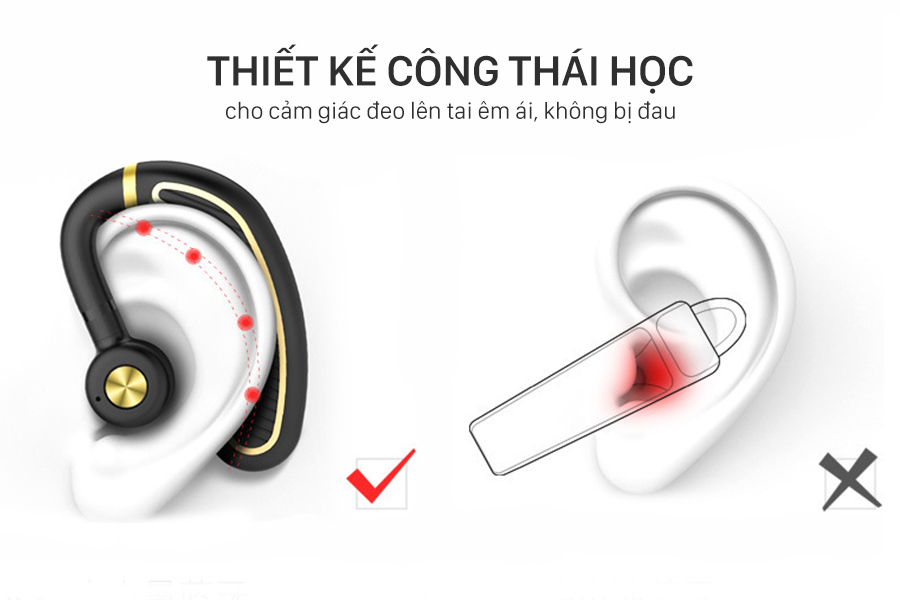 Tai nghe bluetooth 5.0  đàm thoại 24h K21 mới nhất