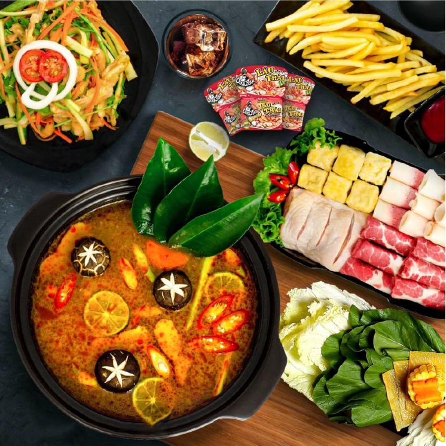 Lốc 12 hộp viên gia vị Lẩu Thái 75gram (Thai Hotpot seasoning cube)