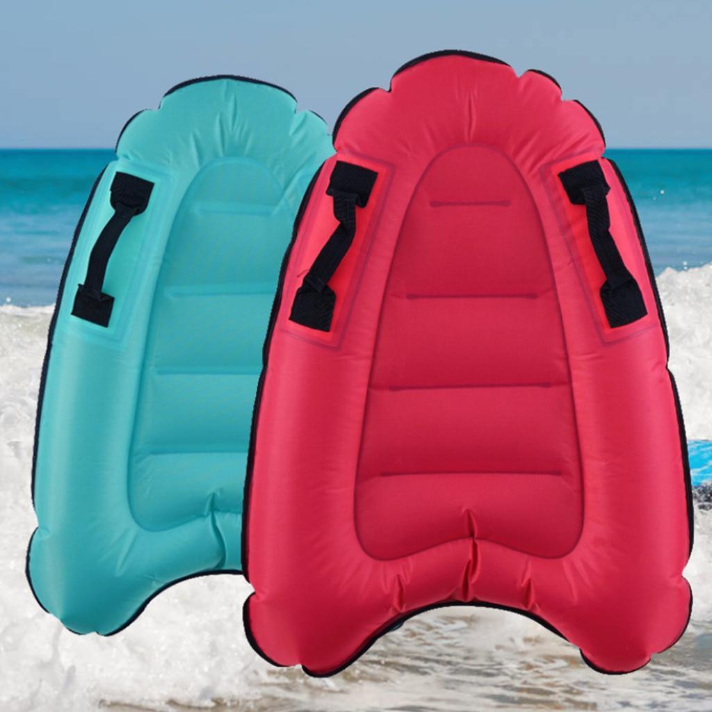 2x Portable Inflatable Surf Body Board with Handle Swimming Floating Mat