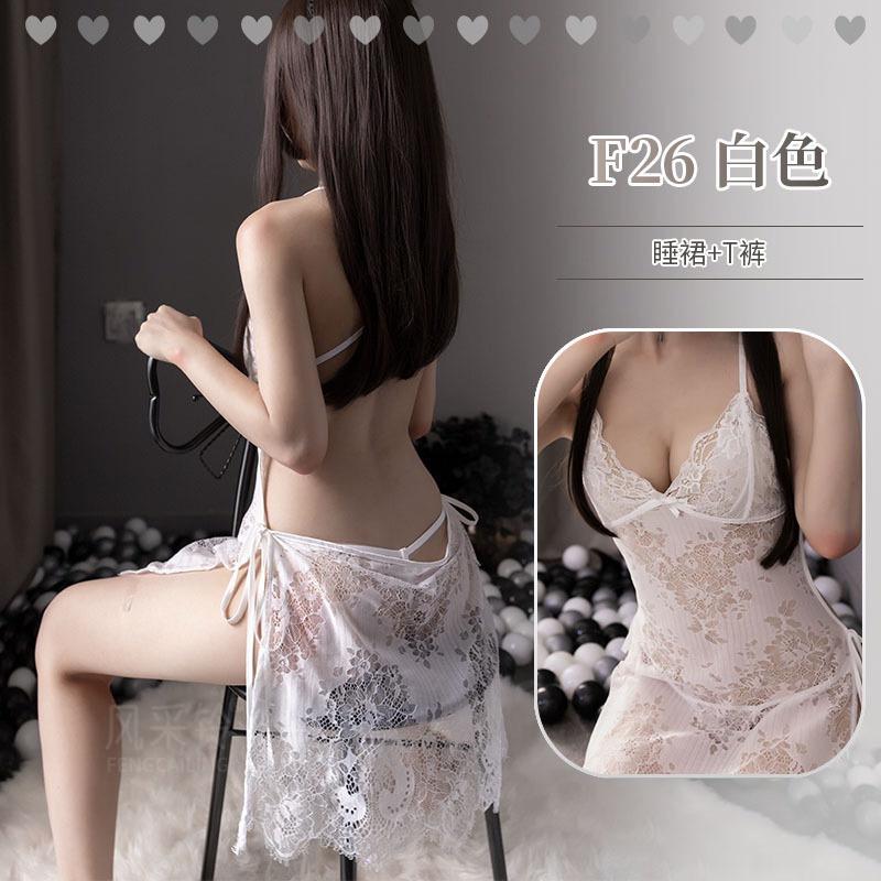 Đồ Ngủ Sexy Cám Dỗ Váy Ngủ 2 Dây Ren Trong Suốt Cho Nữ Quyến Rũ Đầm Gợi Cảm Hở Lưng Khiêu Gợi Kèm Chip Lọt K