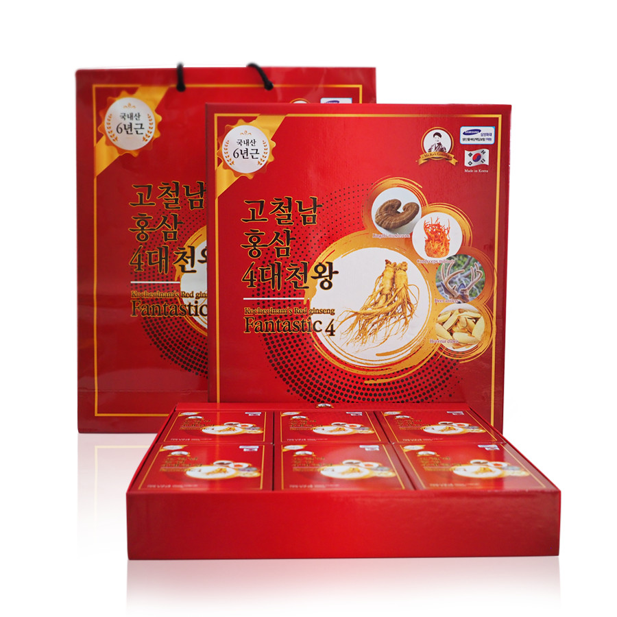 Nước Hồng Sâm Linh Chi Đông Trùng Hạ Thảo Nhung Hươu và Cây Khúng Khéng - KOCHEOLNAM’S RED GINSENG FANTASTIC 4