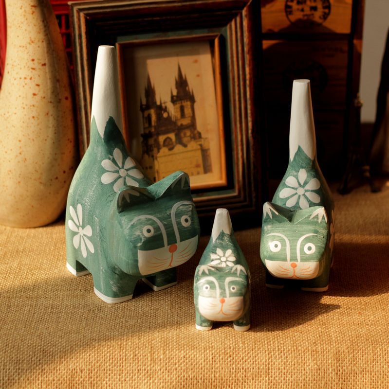 Tượng Gia Đình Nhà Mèo