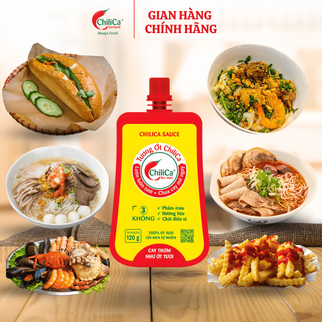 Tương Ớt ChiliCa 120g - Lên Men Tự Nhiên, Không chất điều vị