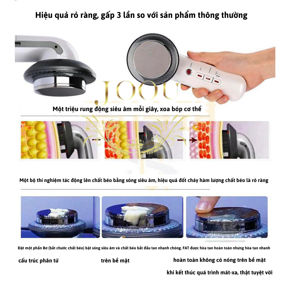 Máy Massage Bụng Sóng Siêu Âm Hồng Ngoại EMS JOOU FJ324 6 trong 1