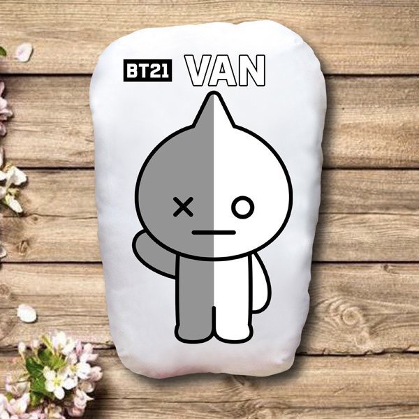 Gấu ôm BT21 2 mặt ảnh /gối ngủ bts bt21
