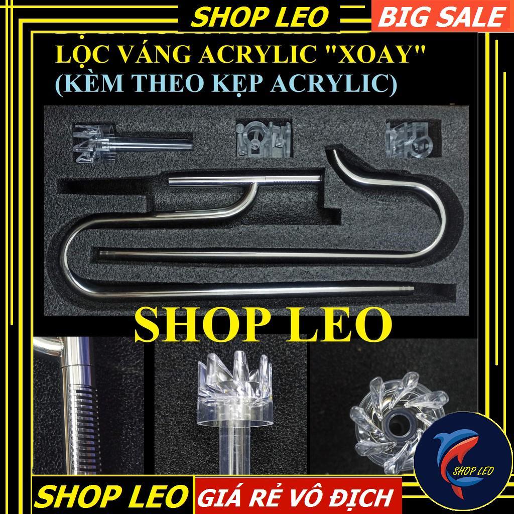 Bộ in out inox phi 16 có lọc váng xoay "XOAY" - phụ kiện thủy sinh - shopleo