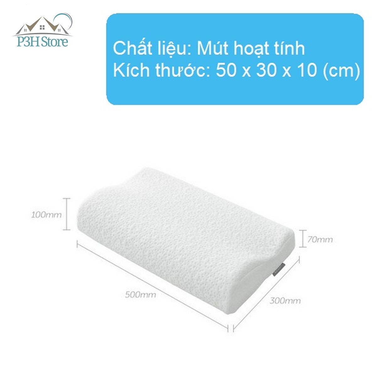 Gối Lock&amp;Lock kích thước 50*30*10 cm hình dạng cong HLW111