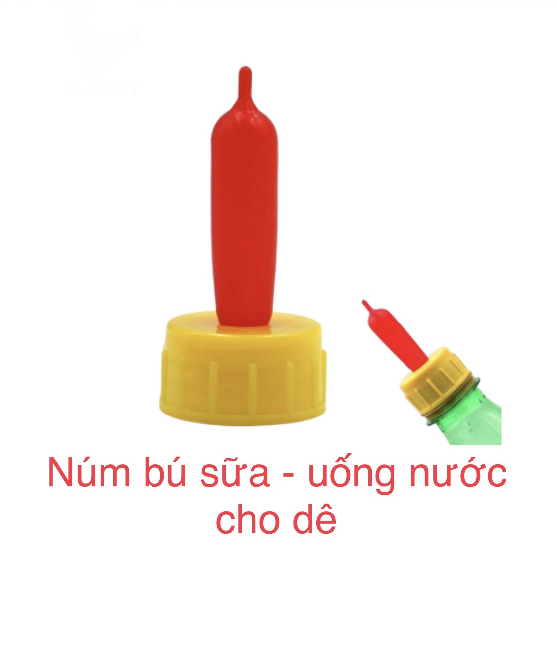 Núm vú sữa cho dê lắp chai nhựa