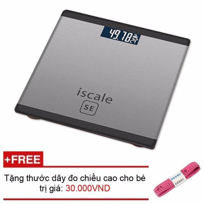 Cân sức khỏe điện tử mặt kính cường lực TẶNG THƯỚC DÂY