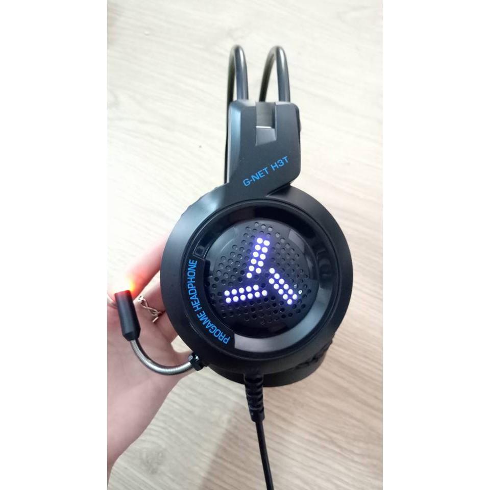 Tai Nghe Gaming G-net H3T Jack 3.5 - Jack USB- Âm thanh 2.1 - 7.1 - Đèn led đổi màu - Hàng chính hãng