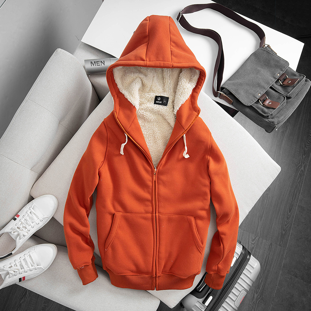 Áo nỉ lót lông nam hoodie mẫu mới cực ấm có túi mũ hàng may kỹ Micado