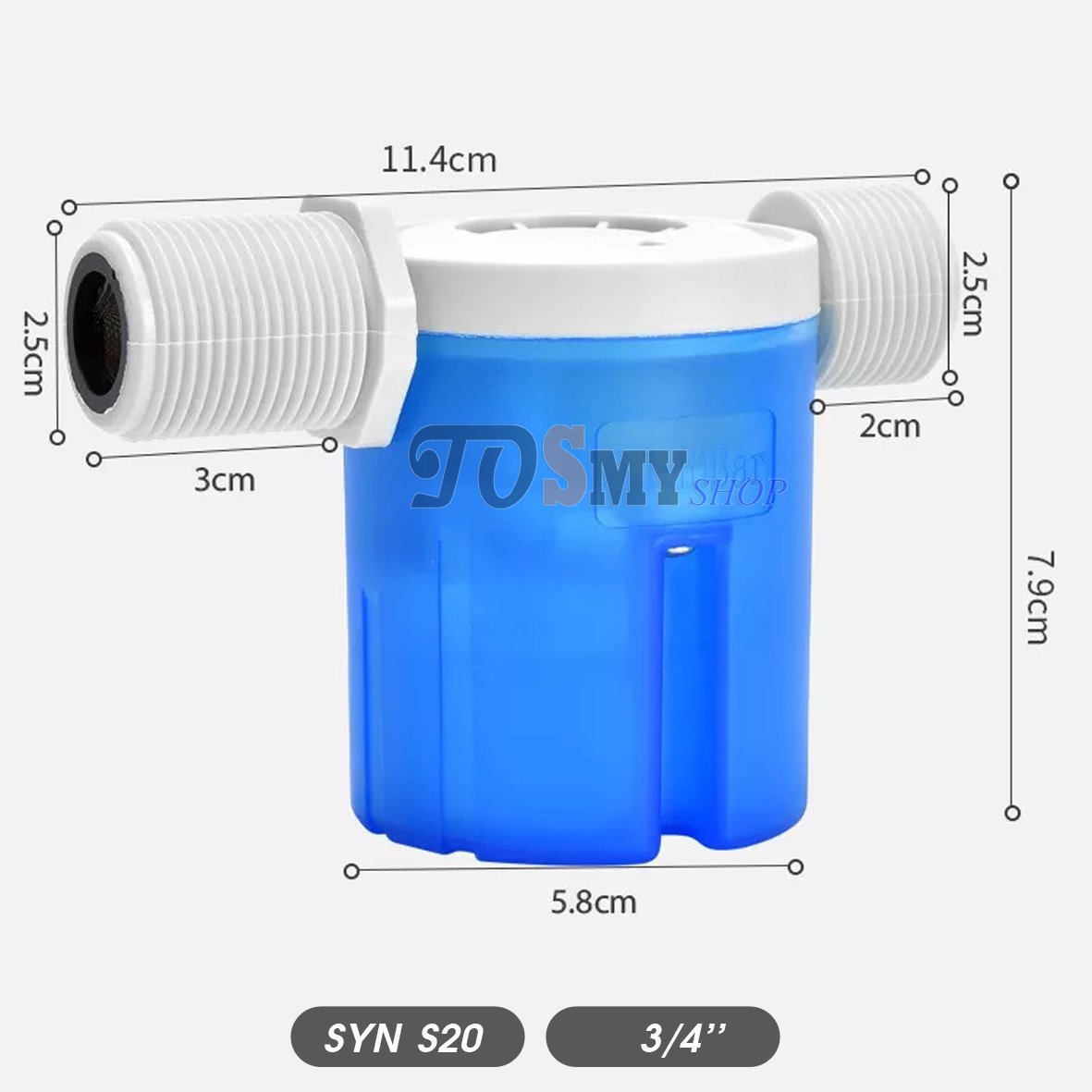 Van phao cơ nhựa thông minh thế hệ mới kèm co và băng tan phi 27mm