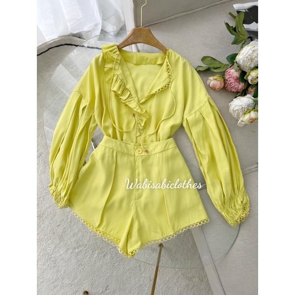 SET SHORT VIỀN REN Wabisabi N1803
