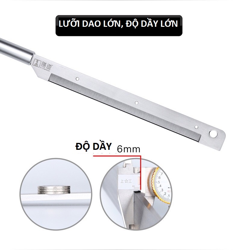 Dao Chặt Thịt Gà KD0248 - Cắt Xương, Thịt, Rau Quả, Nấm, Thuốc Bắc - Inox 430 dày 1.5mm