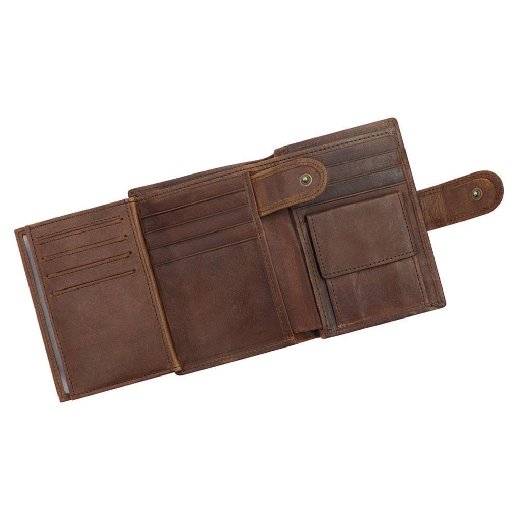 Wallet  Pocket Purse Zip Minimalist Mens coffee