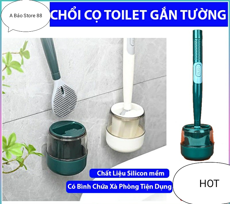 Cọ bồn cầu silicon, chà toilet nhà vệ sinh cao cấp