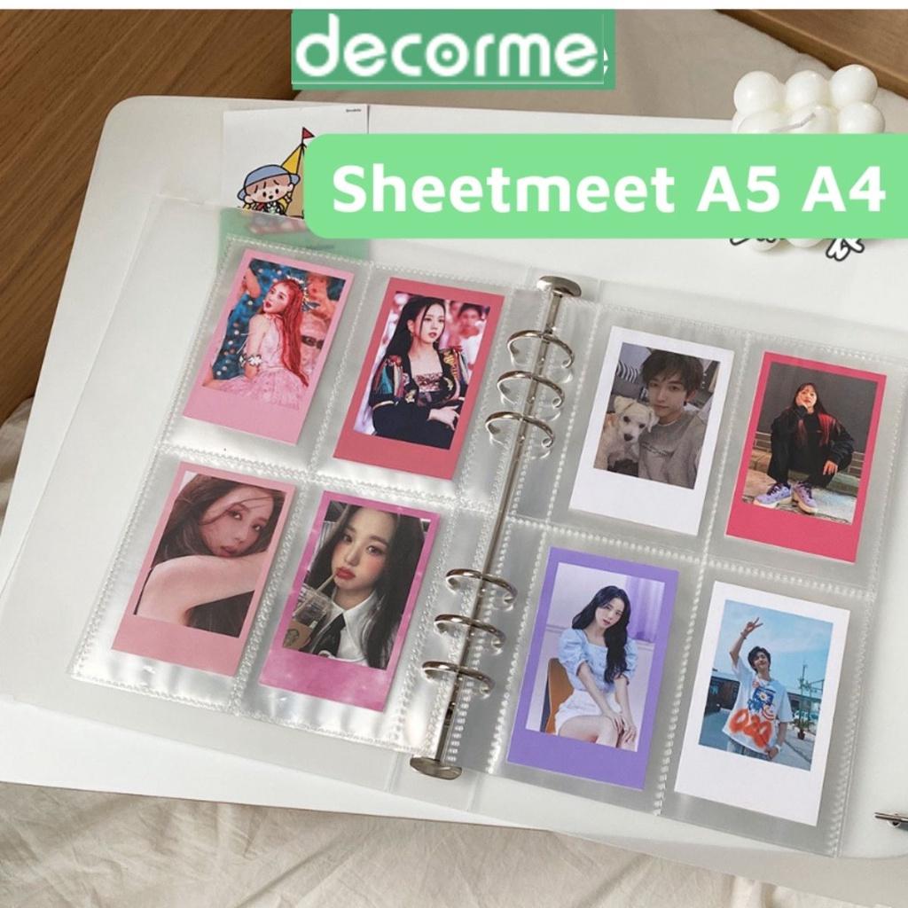 Sheet Meet chứa ảnh nhiều kích thước trong suốt A5 6 lỗ (CHƯA KÈM BÌA) đựng card, banner, strip cho binder