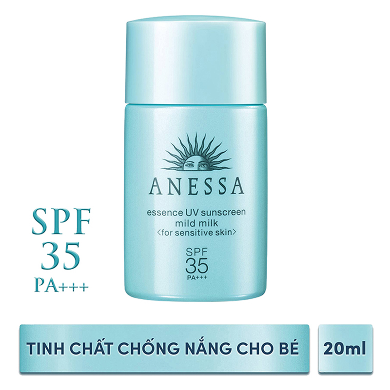 Combo Chống Nắng Hoàn Hảo Cho Mẹ Và Bé Anessa Gold Milk (20ml) + Essence Uv Sunscreen Mild Milk (20ml)