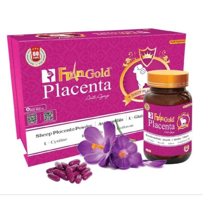 FRANGOLD PLACENTA - VIÊN NHAU THAI CỪU - GIÚP LÀN DA TRẮNG HỒNG KIÊU SA - LỌ 60 VIÊN
