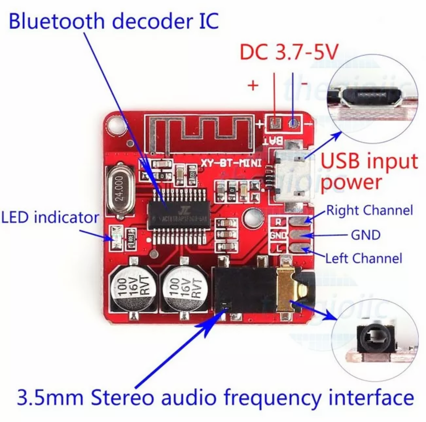 BỘ MẠCH MODUN THU PHÁT BLUETOOTH GIẢI MÃ ÂM THANH SỐNG ĐỘNG HÀNG LOẠI TỐT