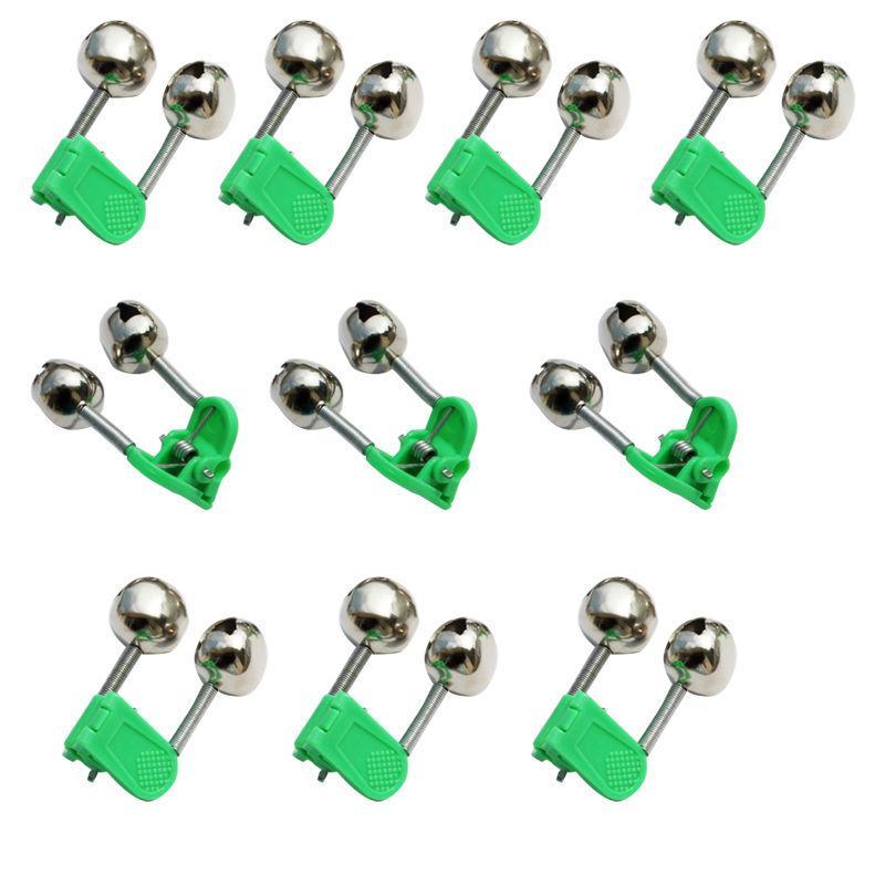 10Pcs Rod Clamp Fishing Tip Bite Lure Alarm Twin Ring