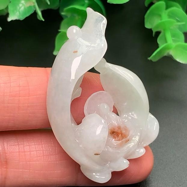 Ngộ đạo thành Phật bạch Ngọc phỉ thúy thiên nhiên Jadeite A
