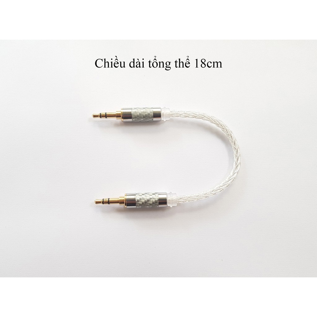 Dây IC, AUX, 2 đầu 3.5mm 8 lõi mạ bạc 7N chất lượng cao cho DAC / AMP