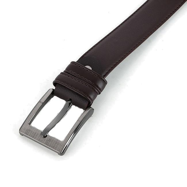 Dây nịt nam Huy Hoàng 4 phân may viền màu nâu HC4003