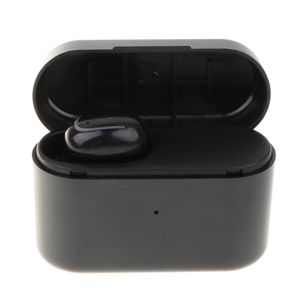 Bluetooth Wireless In-ear Earbuds Stereo Headsets With Charging Bin Black