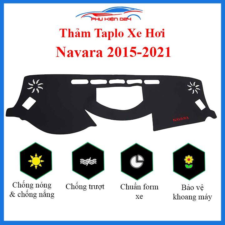 Thảm taplo Navara 2015-2016-2017-2018-2019-2020-2021-2022 chống nắng nóng làm mát xe mở rộng tầm nhìn