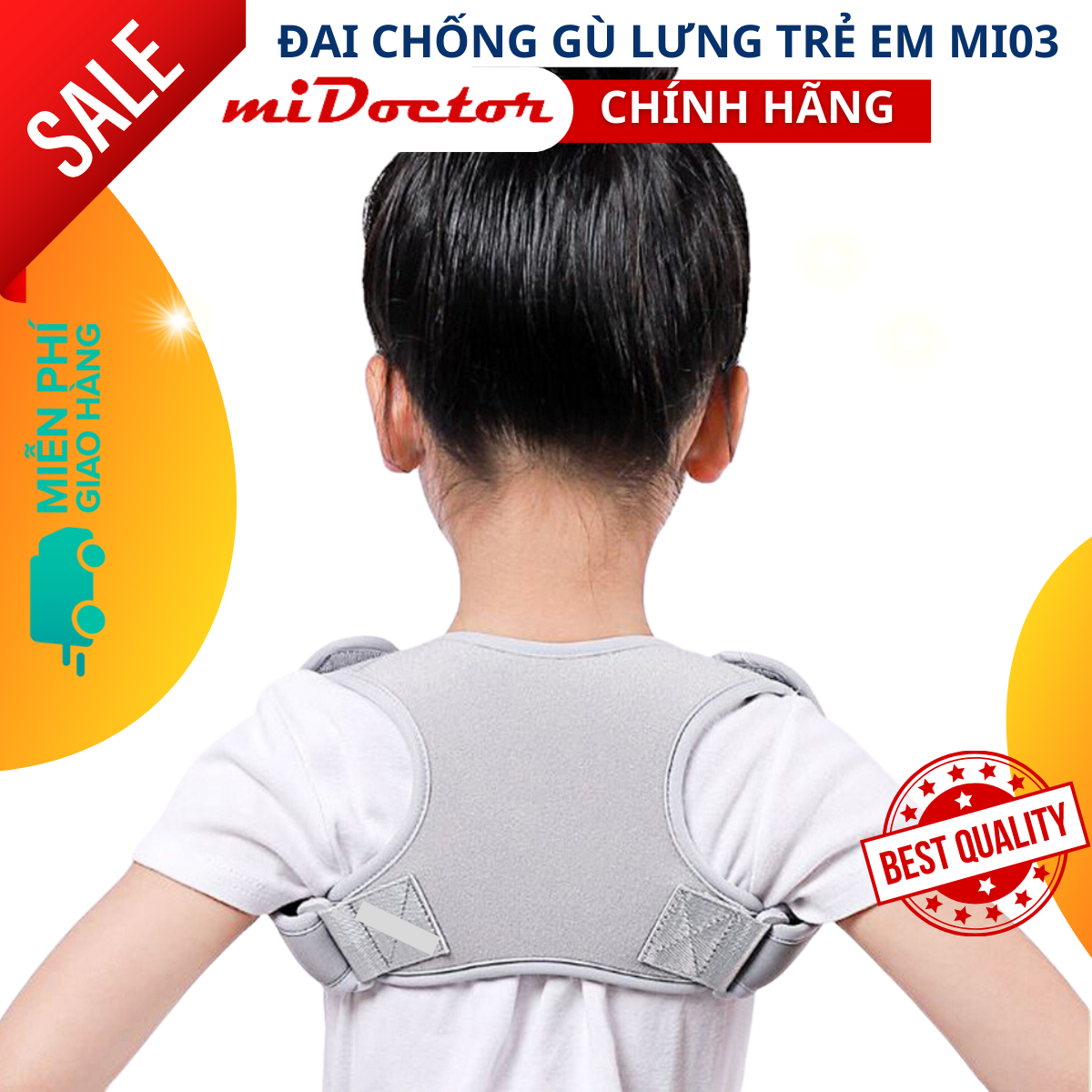 Đai Chống Gù Lưng Cho Trẻ Em Cao Cấp Chính Hãng miDoctor – Đai Lưng Chống Gù Trẻ Em - mi03TR