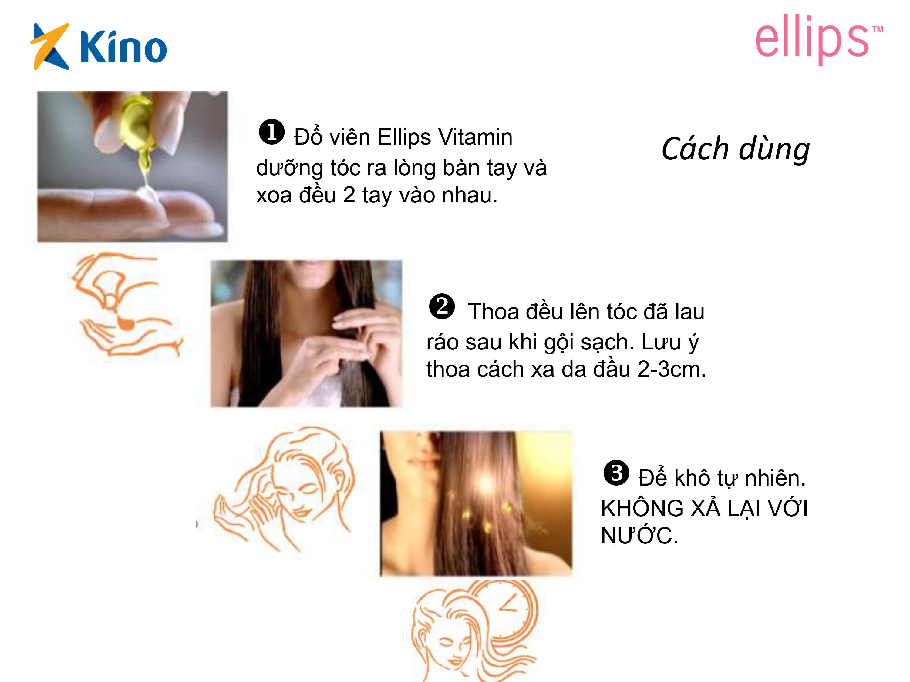 Viên dưỡng tóc Ellips - Serum chăm sóc, phục hồi tóc óng mượt với thành phần vitamin và tinh dầu tự nhiên