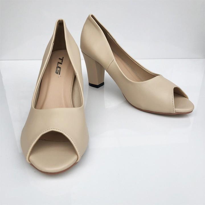 TLG Giày da cao gót nữ 21298 hot trend 2020