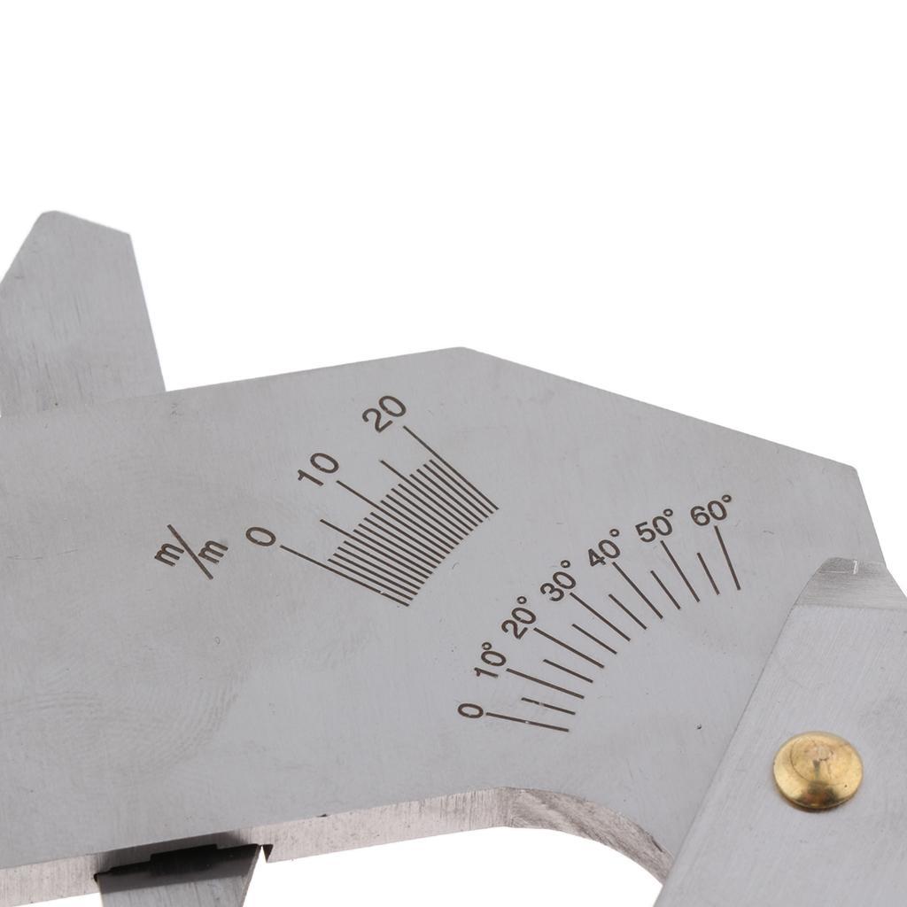 Solid Stainless Steel Welding Gauge Inspection Gage Fillet Weld Pit Test Ruler Measuring Tool