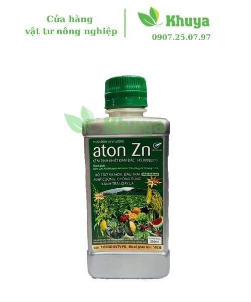 Phân bón lá vi lượng Aton Zn 250ml Ra hoa - Đậu trái - Chống rụng