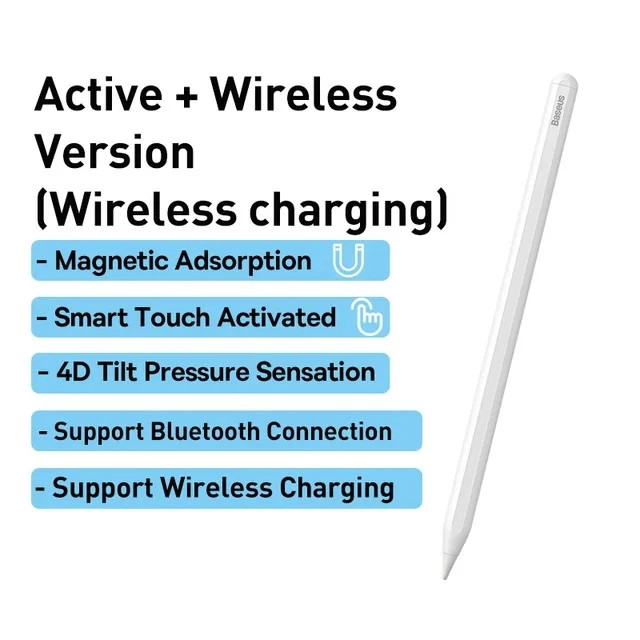 Bút Cảm Ứng Baseus Pencil 2 Smooth Writing Wireless Charging Stylus Dùng Cho iPad - hàng chính hãng