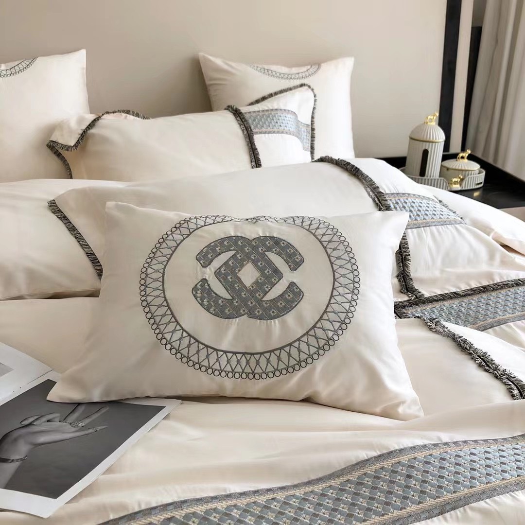 Bộ Chăn Ga Gối Đệm 5 Món Cao Cấp Tencel 120S Nhà Hin Home Bedding Bộ Drap Giường Sang Trọng
