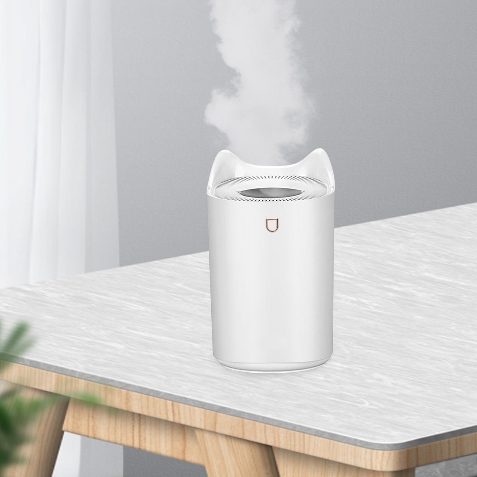 Air Humidifier Essential Diffuser Oil LED Night Light 3L White
