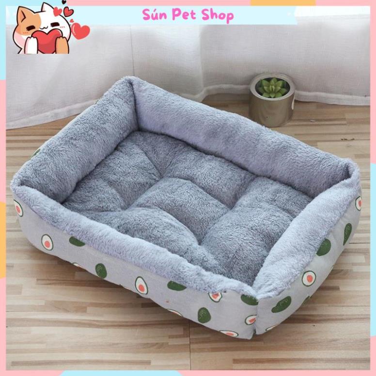 Đệm ấm lót lông cho chó mèo, đệm cho chó mèo hình chữ nhật chống xê dịch