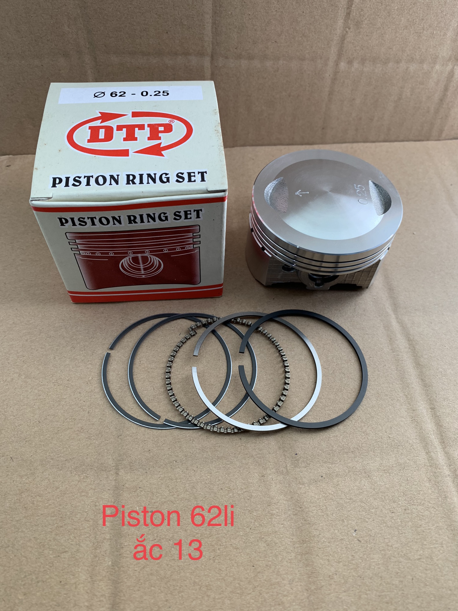 Bộ piston dành cho xe độ 62 li Ắc 13.1