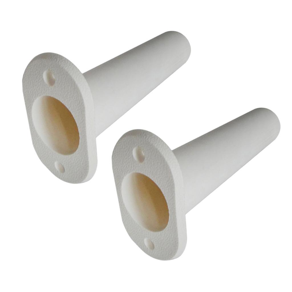 2pcs 90 Degree Flush Mount Fishing Rod Holder White Nylon