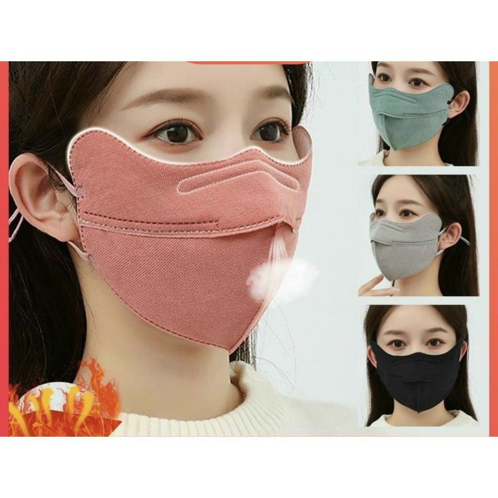 Khẩu Trang Chống Nắng Tia UV Thời Trang 4D Giữ Ấm Chống Bụi Có Thể Giặt Và Tái Sử Dụng Cho Nam và Nữ - Khẩu trang 3 lớp