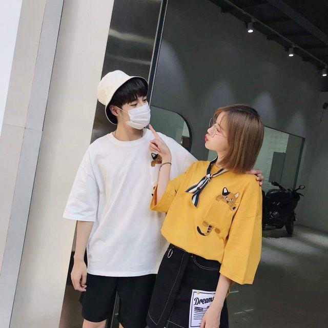 Áo thun nam nữ, áo tình nhân, áo tay lỡ nam nữ, áo đôi tay lỡ nam nữ, áo uniex from rộng tay lỡ nam nữ, áo uzzlang nữ