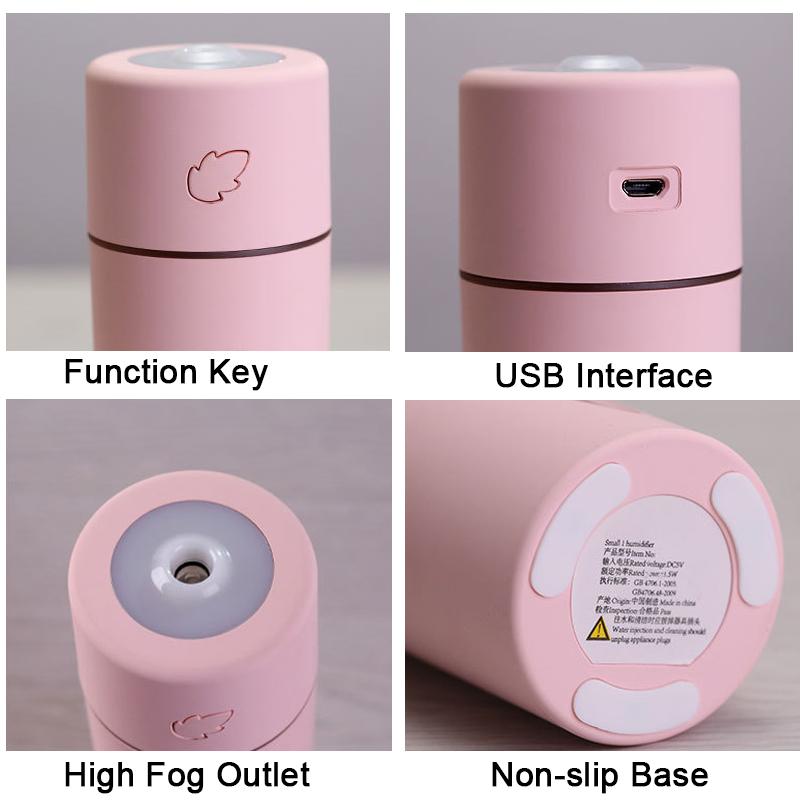 Tối Giản Máy Tạo Độ Ẩm Không Khí USB Mini Máy Lọc Không Khí Tinh Máy Khuếch Tán Tinh Dầu Lộc Đèn Ngủ LED Phun Sương Tạo Không Khí