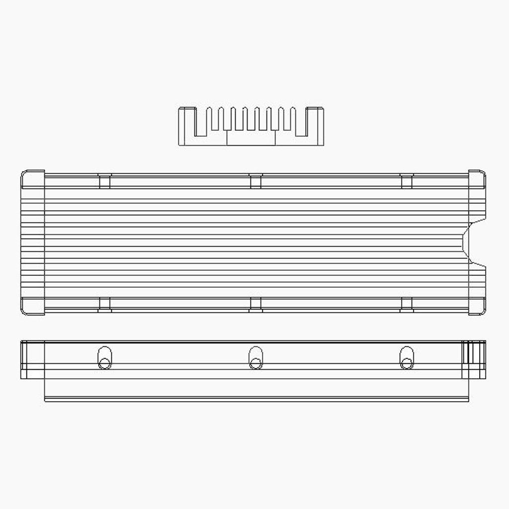 2 Packs Heat Sink Dissipation Pad, Aluminum Cooling Heatsink for M.2 NGFF