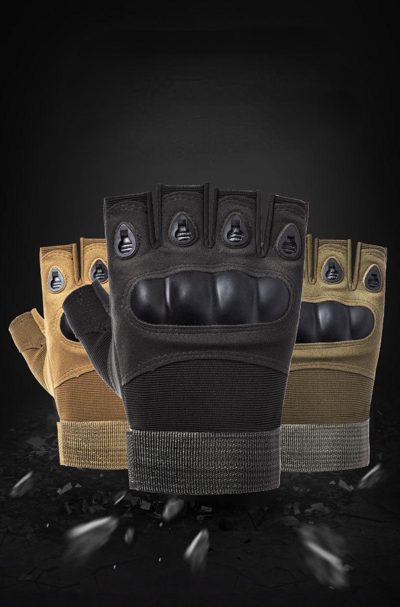 Mùa đông Găng tay ngón tay đầy đủ găng tay chiến thuật quân sự nam Color: Sand Color Size: XL