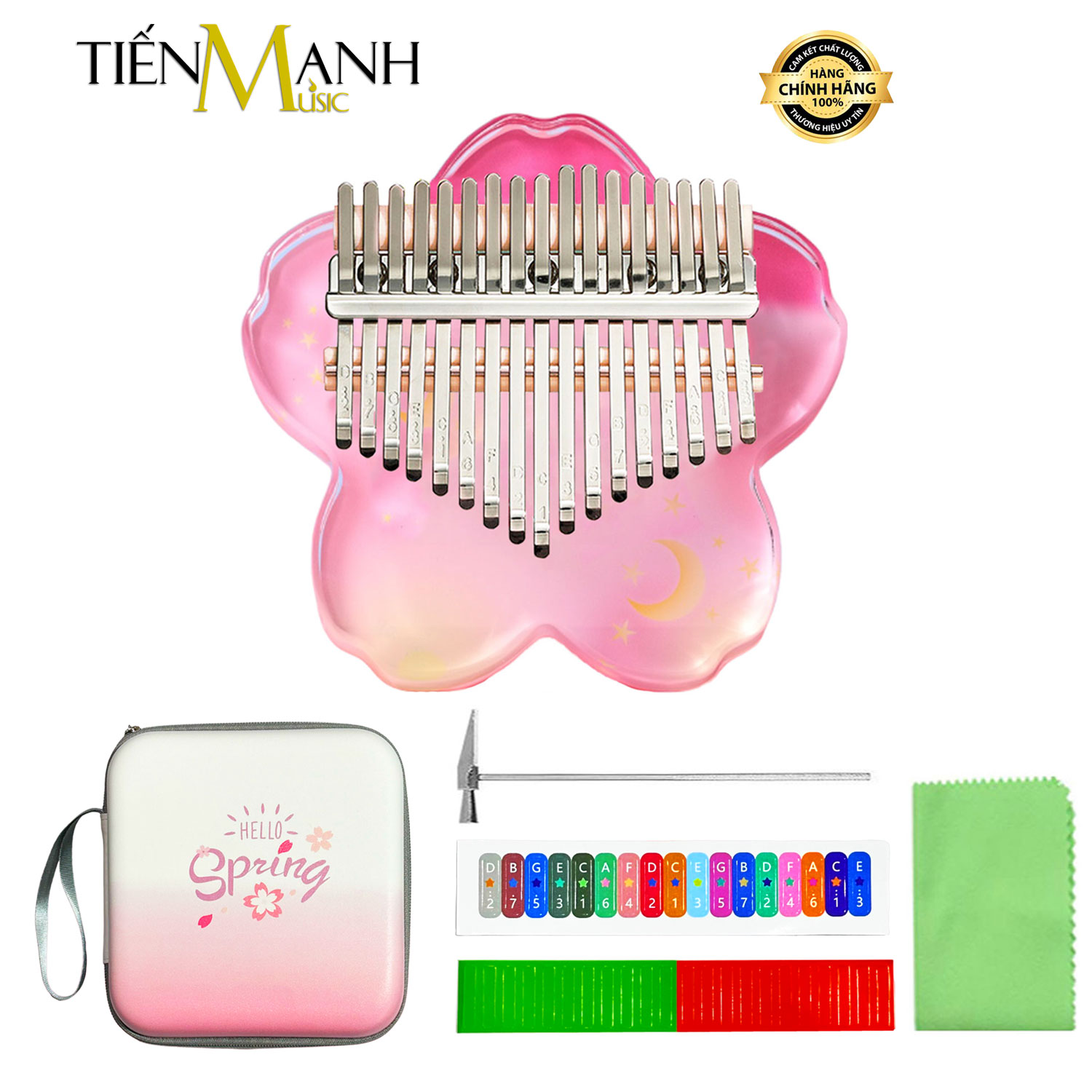 Đàn Kalimba Hluru KWVFG17, KWVFP17, KWVFM17, KWVFT17 -  17 Phím Acrylic Trong Suốt Hàng Chính Hãng