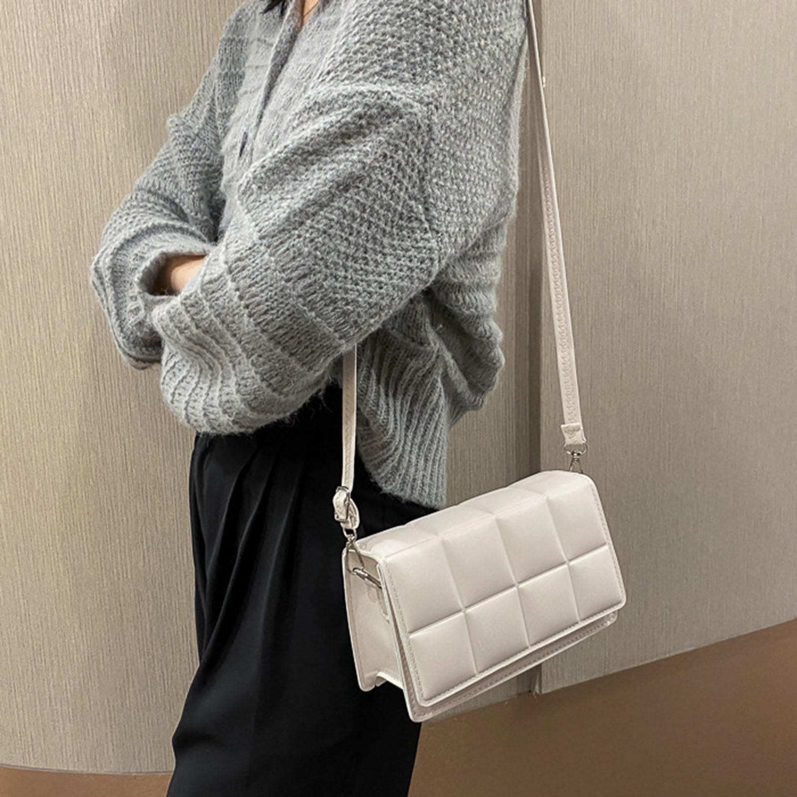 Women’s Satchel Top Handle Tote Single -Shoulder Bag Purse Soft Leather Crossbody Designer Handbag Big Capacity Checkered Bags