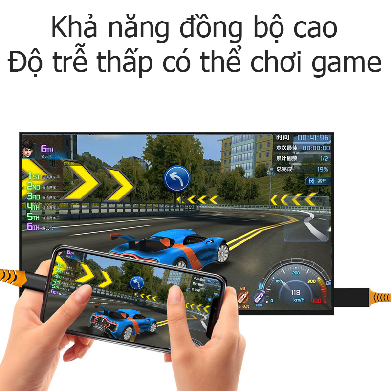 Cáp HDMI FullHD cho iPhone, iPad - hỗ trợ iOS 12 - Hàng Nhập Khẩu