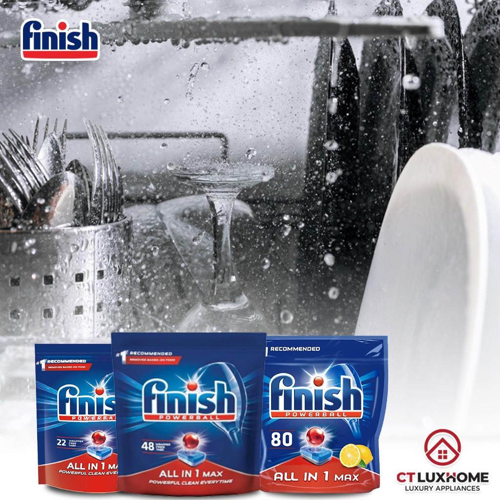 Viên rửa chén bát Finish All In One Max loại 22 viên, 48 viên, 80 viên